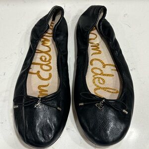 Sam Edelman Like New Black Leather ‘Felicia’ Ballet Flats Size 10 Wide